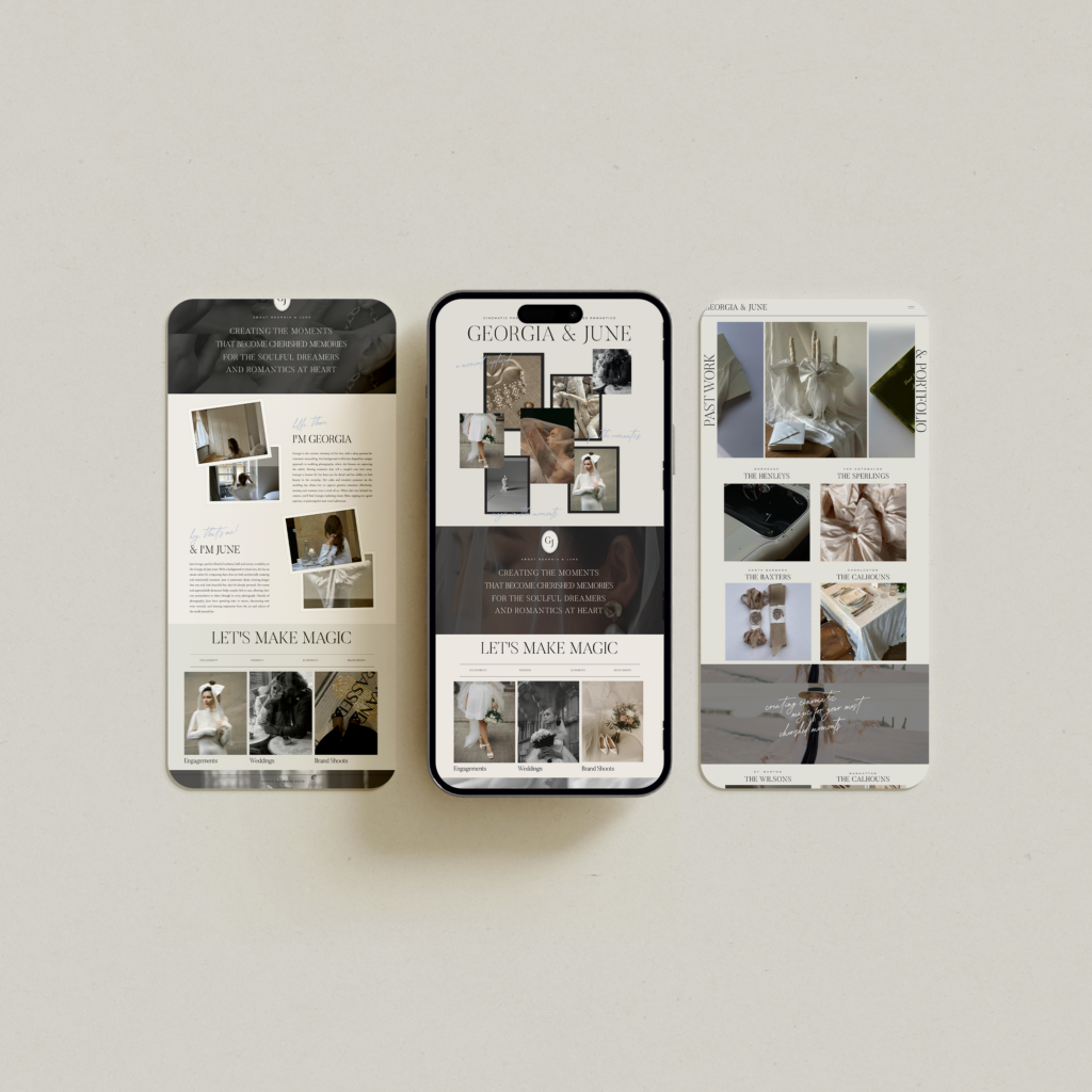 website mobile mockup